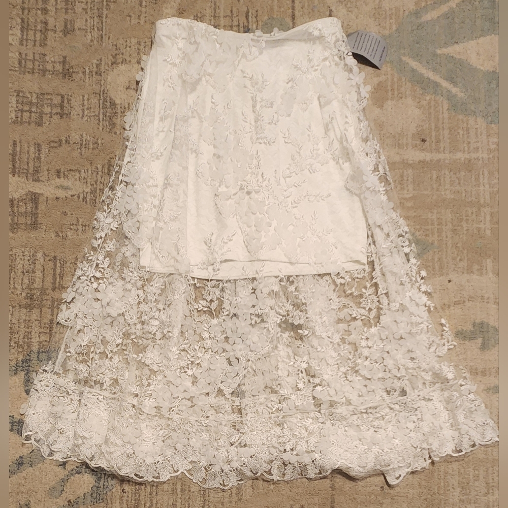 Dress The Population Floral Lace Skirt. Size M. NWT 😍
